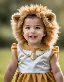 Lovable Lion Costume Child face swap