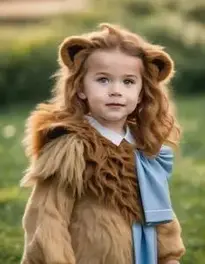 Cowardly Lion Costume Kid face swap