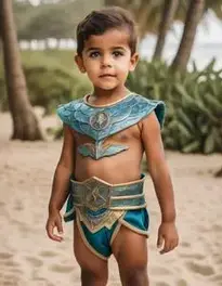 Kid Poseidon face swap