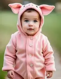 Little Piggy Costume Toddler face swap