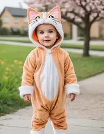 Lovable Kitten Costume Toddler face swap