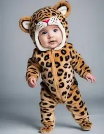 Lovable Leopard Infant face swap