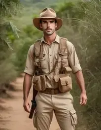 Man Safari Hunter face swap