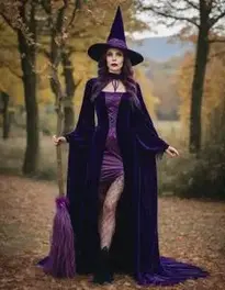 Midnight Purple Witch Woman face swap