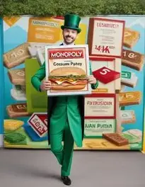 Monopoly Sandwich Board Adult face swap