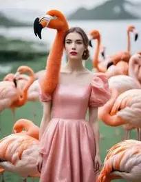 Graceful Flamingo Adult face swap