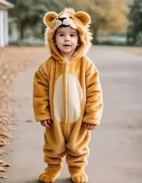 Lovable Lion Costume Toddler face swap
