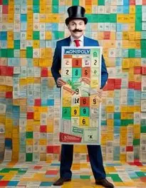 Monopoly Sandwich Board Adult face swap