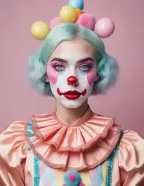 Pastel Diamond Clown Woman face swap