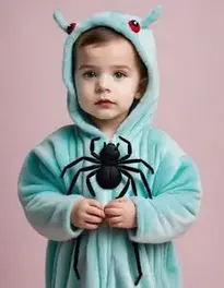 Cozy Spider Costume Toddler face swap