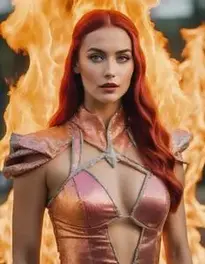 Flaming Diva Woman face swap