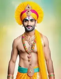 God Krishna Fancy Dress For Men, face swap
