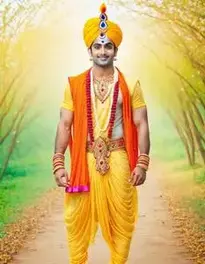 God Krishna Fancy Dress For Men, face swap