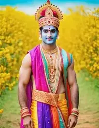 God Krishna Fancy Dress For Men, face swap