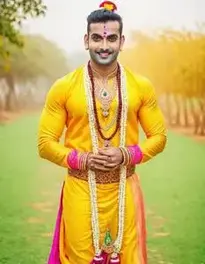 God Krishna Fancy Dress For Men, face swap