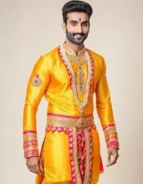 God Krishna Fancy Dress For Men, face swap