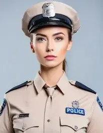 Female Police face swap