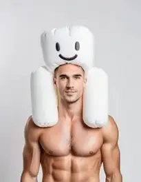 Marshmallow Blow Up face swap