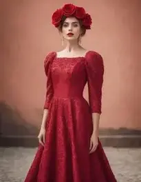 Red Rose Woman face swap