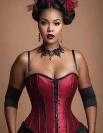Plus Size 5 PC Devilicious Corset Woman face swap