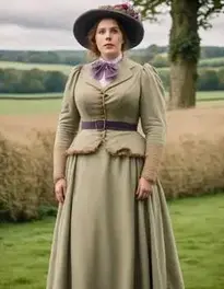 Plus Size English Suffragette Costume Woman face swap