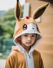 Pokmon Eevee Hooded Jumpsuit Classic face swap