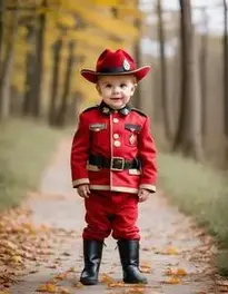 RCMP Toddler Canadian Mountie face swap