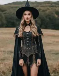 Rich Witch Costume Woman face swap