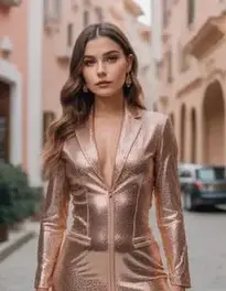 Rose Gold Girl Leopard face swap