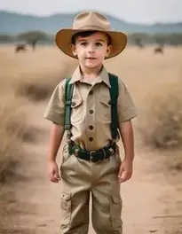 Safari Hunter Costume Boy face swap