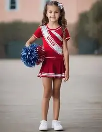 Spiritless Cheerleader Costume Kid face swap