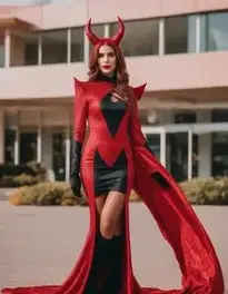 Woman Sizzle N Shine Devil face swap