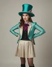Woman Teal Hatter face swap