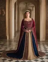 Plus Size Regal Renaissance Queen Woman face swap