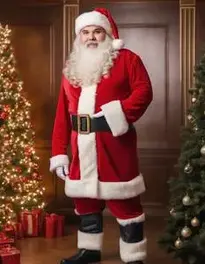 Plus Size Regal Santa Suit face swap