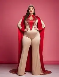 Plus Size Scarlet Singer Costume Woman face swap