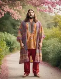 Plus Size Sunny Hippie Man face swap