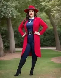 Plus Size Woman Carmen Sandiego face swap