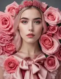 Rose Costume Headband face swap