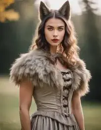 Ruff And Tumble Werewolf Costume Woman face swap