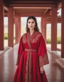 Woman Adult Crimson Robe face swap