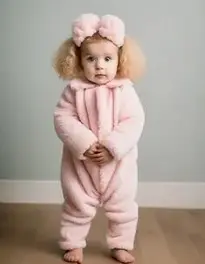 Poodle Costume Infant face swap