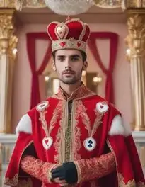 Premium King Of Hearts Costume Adult face swap