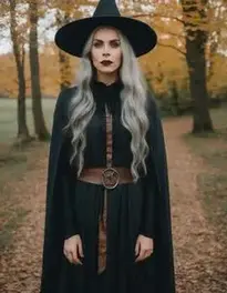 Premium Wayward Witch Costume Adult face swap