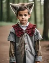 Premium Werewolf Costume Kid face swap