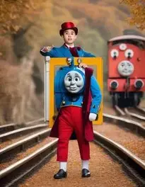 Thomas The Tank Engine Adult Conductor face swap
