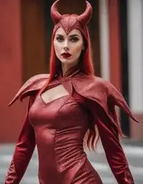 Woman Fierce Devil face swap