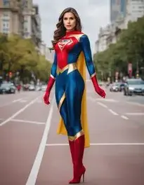 Woman Miss Marvelous Superhero face swap