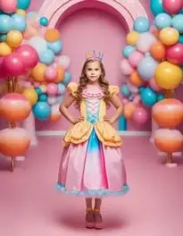 Woman Princess Lolly Candyland Dress face swap