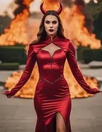Woman Sizzling Devil face swap